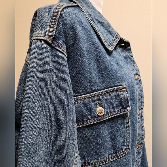 Vintage BILL BLASS Chore Coat Jean Jacket Women's Size Medium - Picture 5 of 10